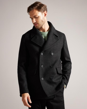 Manteau Ted Baker Short Wool Peacoat Grise Homme | ZGV-29015725